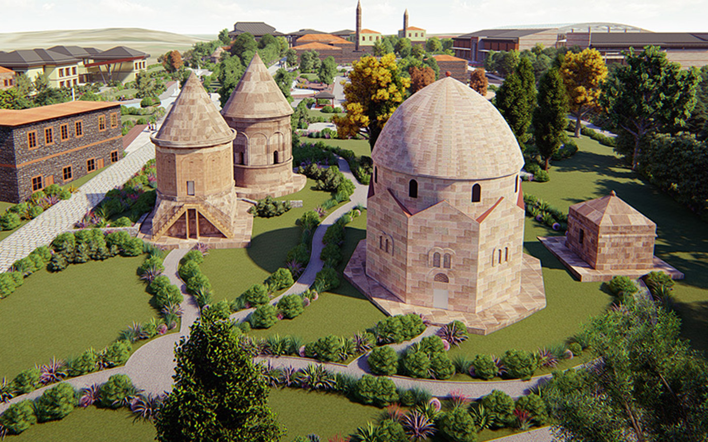 Renovation of The Three Domes Vicinity